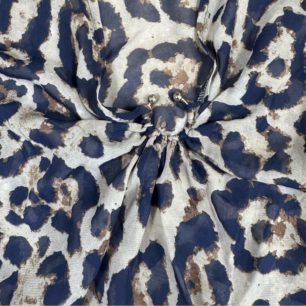 Vintage Black and Gray Leopard Print Mini Dress - Picture 2 of 3
